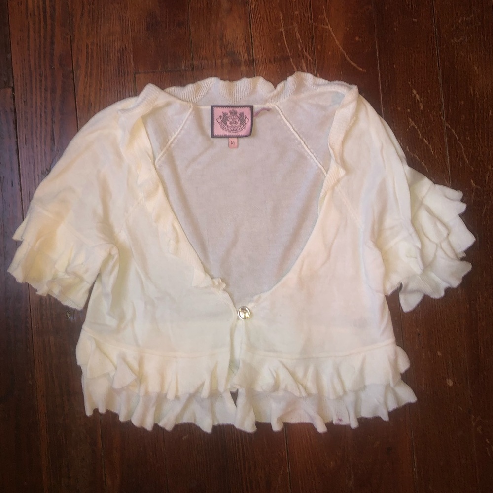 Juicy Couture Cropped Short Sleeved Cardigan